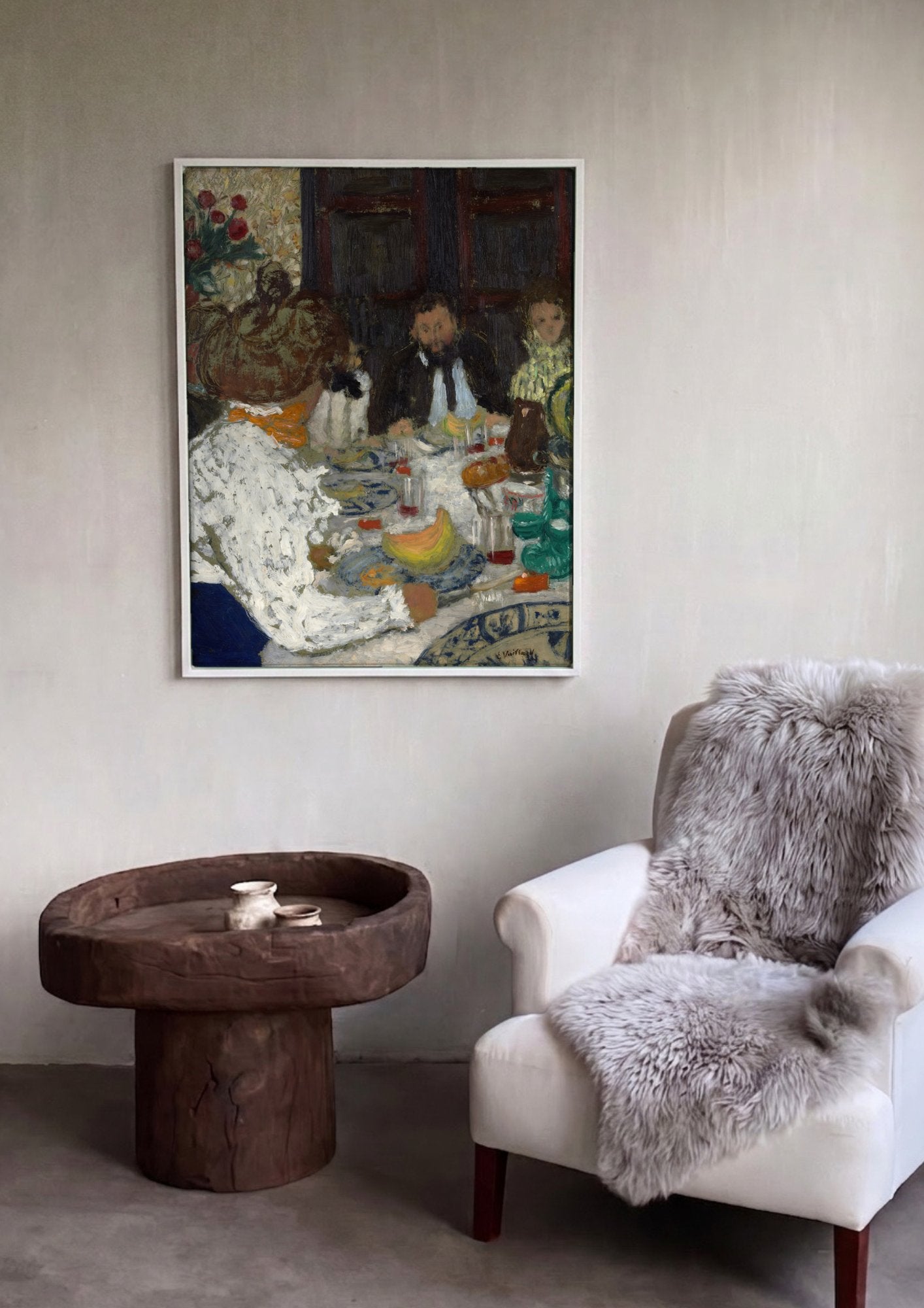 Quadro Decorativo A Mesa de Jantar - Édouard Vuillard em ambiente decorado