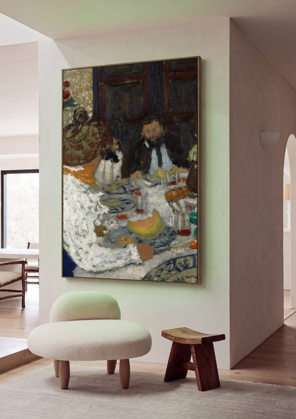 Quadro Decorativo A Mesa de Jantar - Édouard Vuillard em ambiente decorado