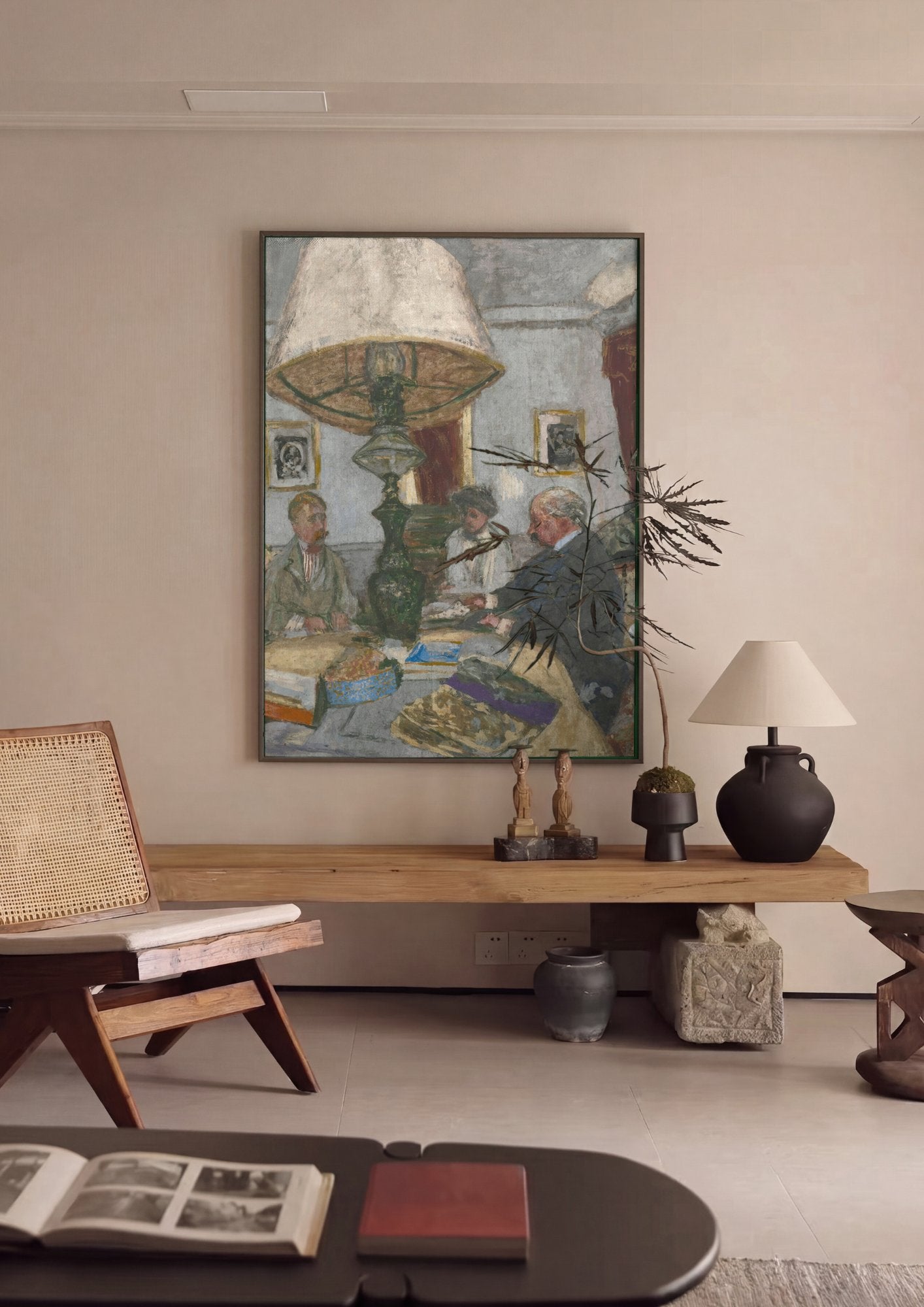 Quadro Decorativo A Mesa de Jantar - Édouard Vuillard em ambiente decorado