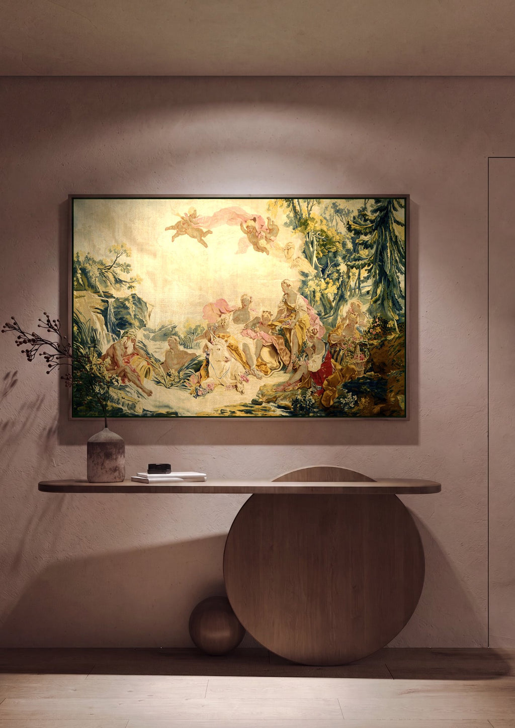 Quadro Decorativo A Europa - François Boucher em ambiente decorado