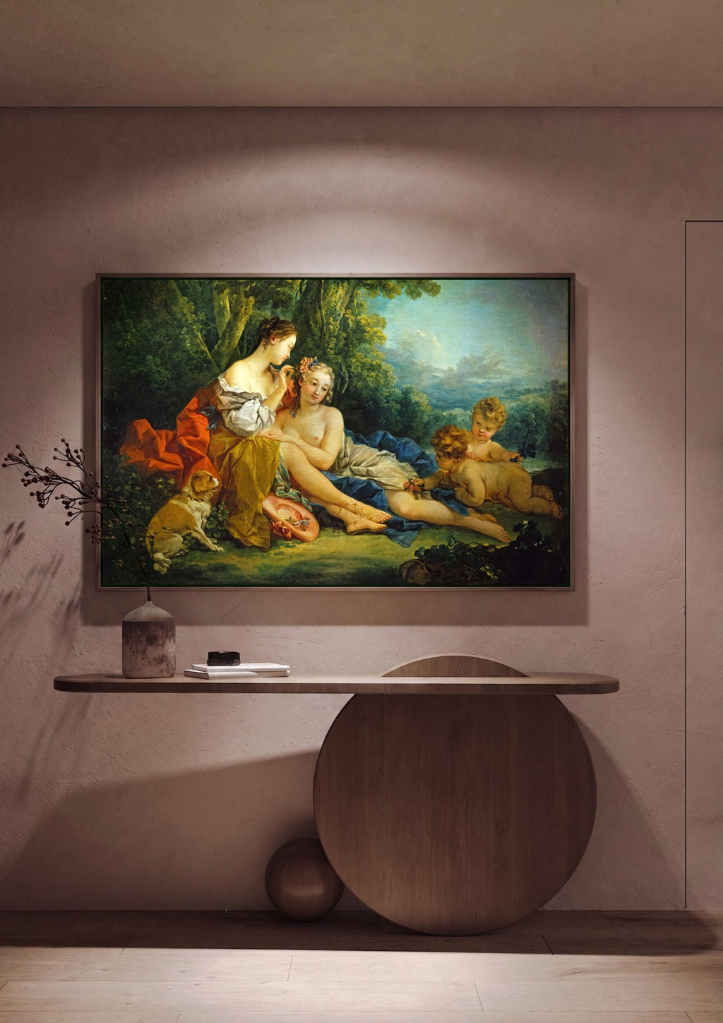 Quadro Decorativo A Parure - François Boucher em ambiente decorado