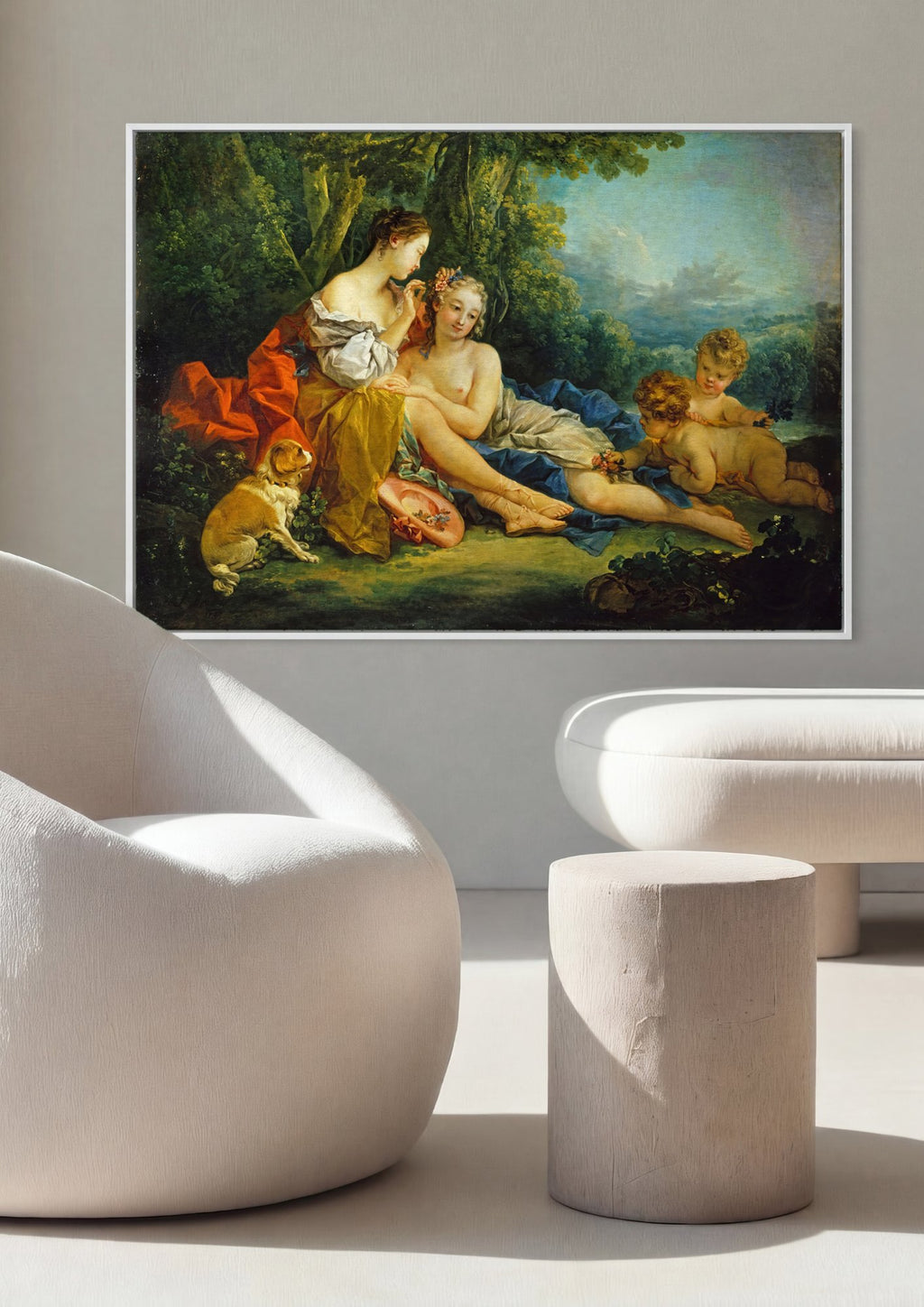Quadro Decorativo A Parure - François Boucher em ambiente decorado