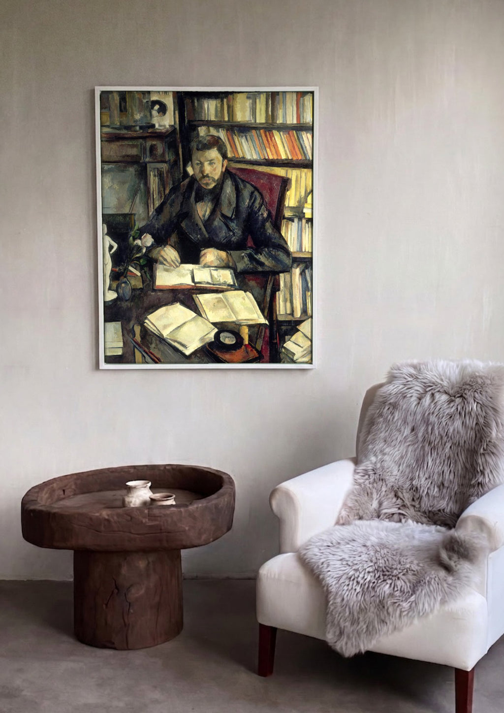 Quadro Decorativo O Poeta e Crítico Louis A. Cézanne - Paul Cézanne em ambiente decorado