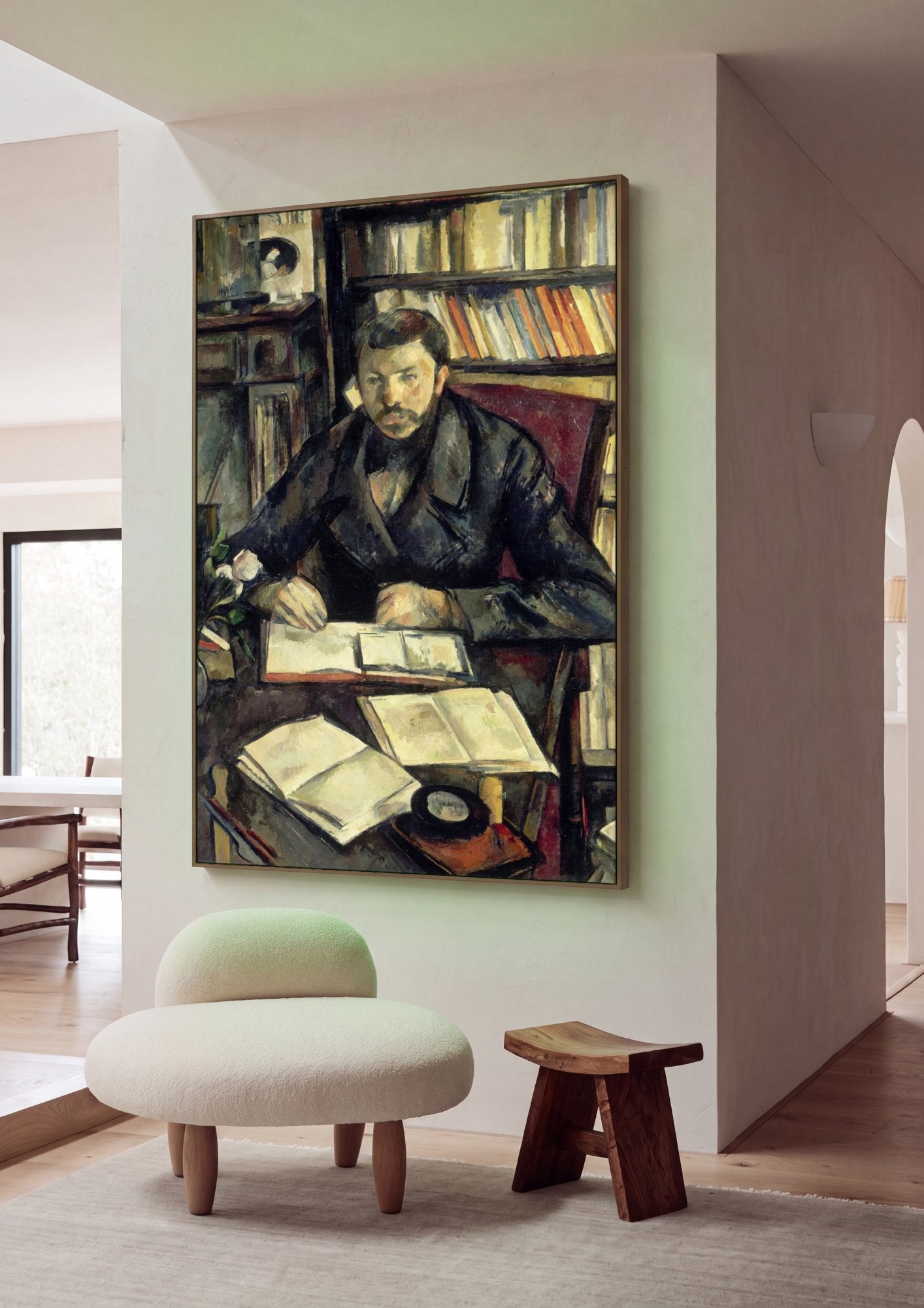 Quadro Decorativo O Poeta e Crítico Louis A. Cézanne - Paul Cézanne em ambiente decorado