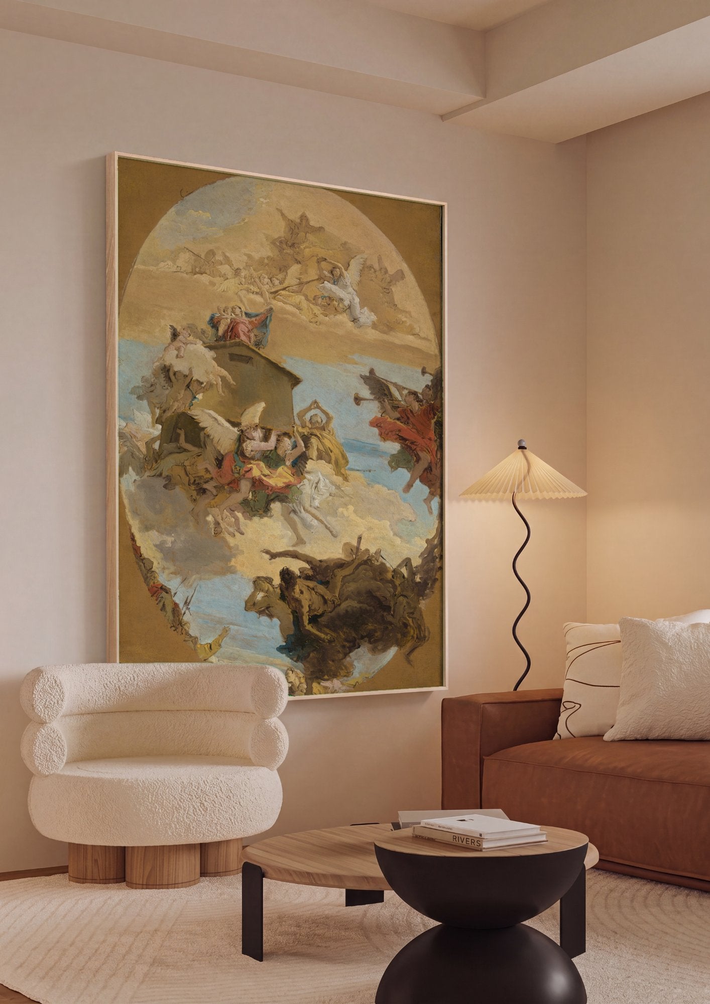 Quadro Decorativo A Casa de Loreto - Giovanni Battista Tiepolo em ambiente decorado