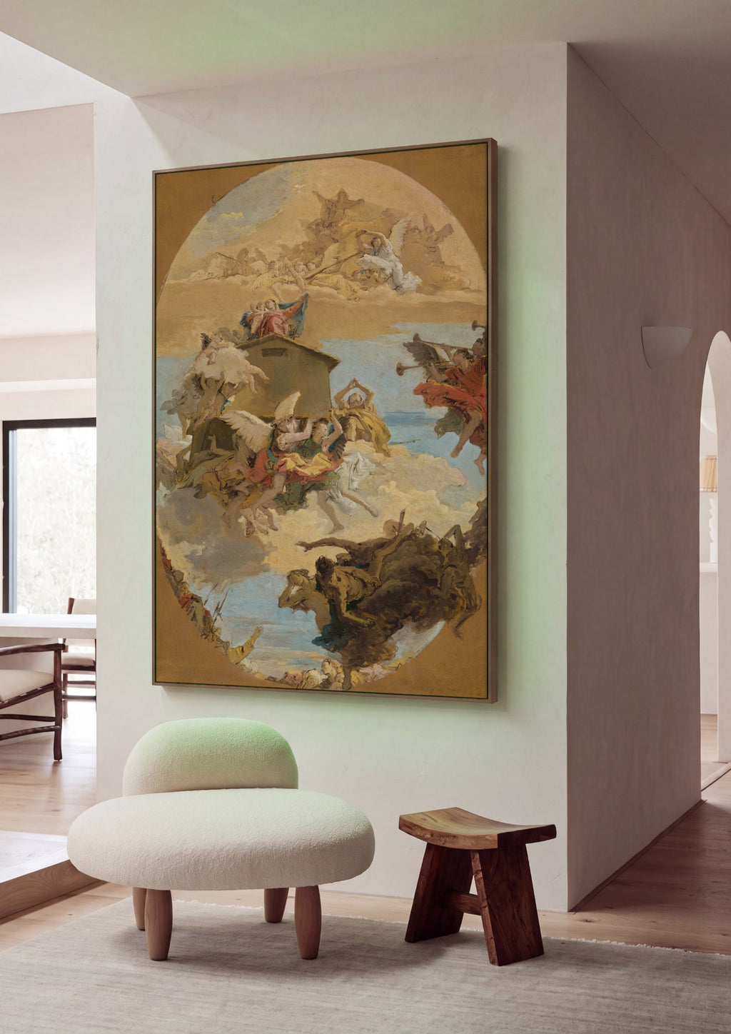 Quadro Decorativo A Casa de Loreto - Giovanni Battista Tiepolo em ambiente decorado