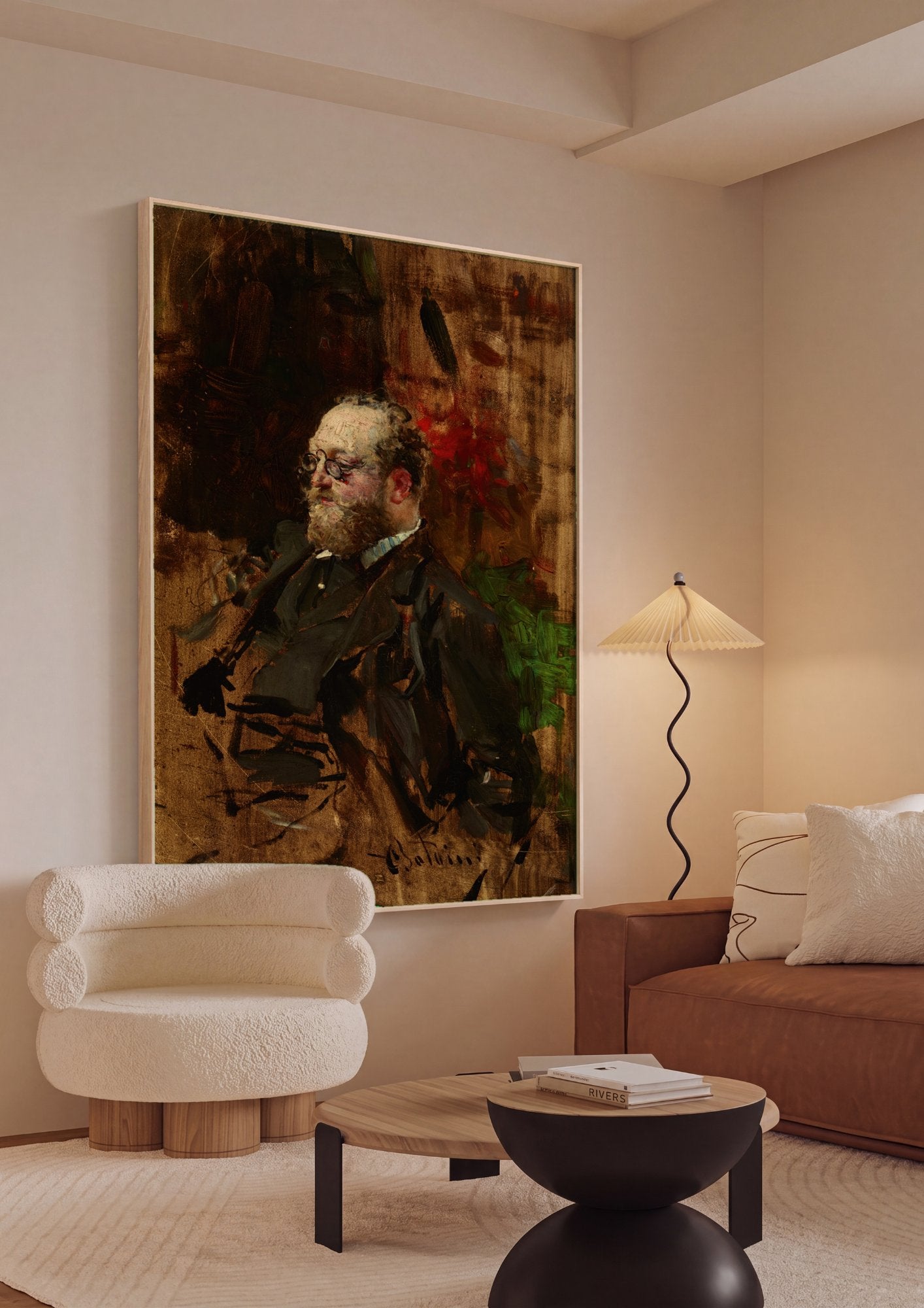 Quadro Decorativo Retrato de Homem - Giovanni Boldini em ambiente decorado