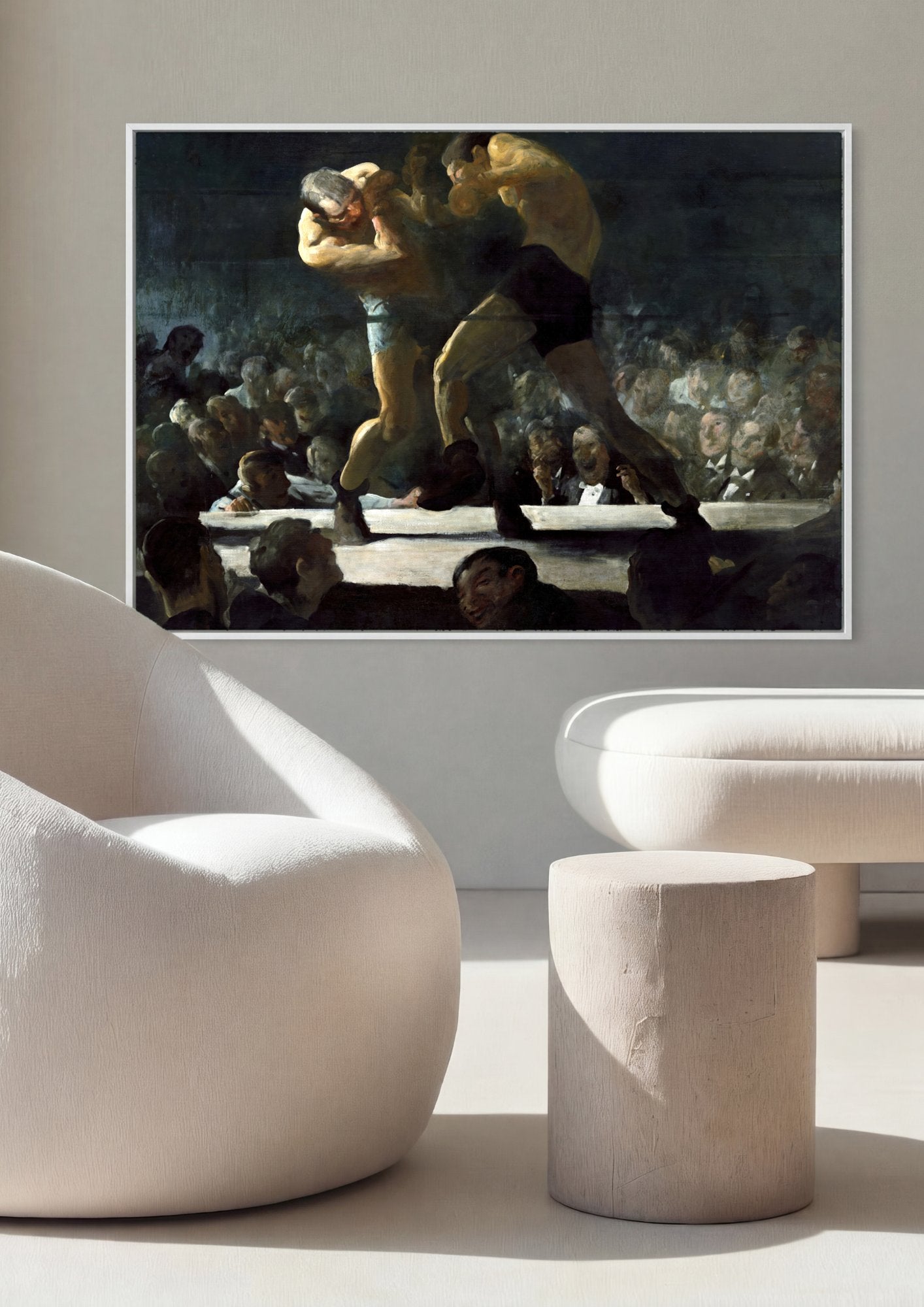 Quadro Decorativo Boxers - George Bellows em ambiente decorado