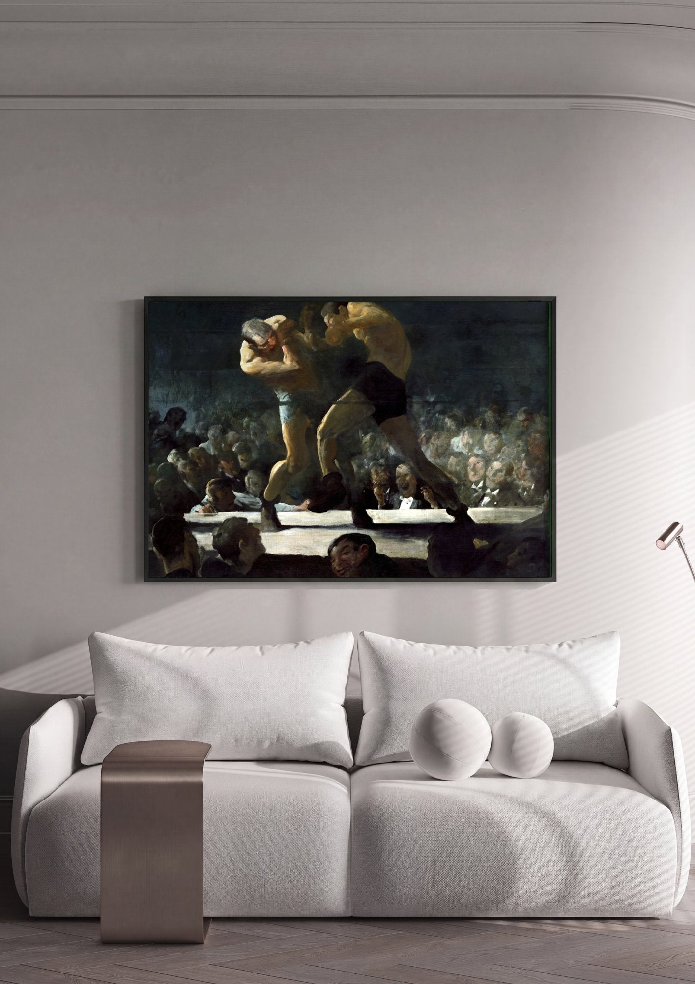 Quadro Decorativo Boxers - George Bellows em ambiente decorado