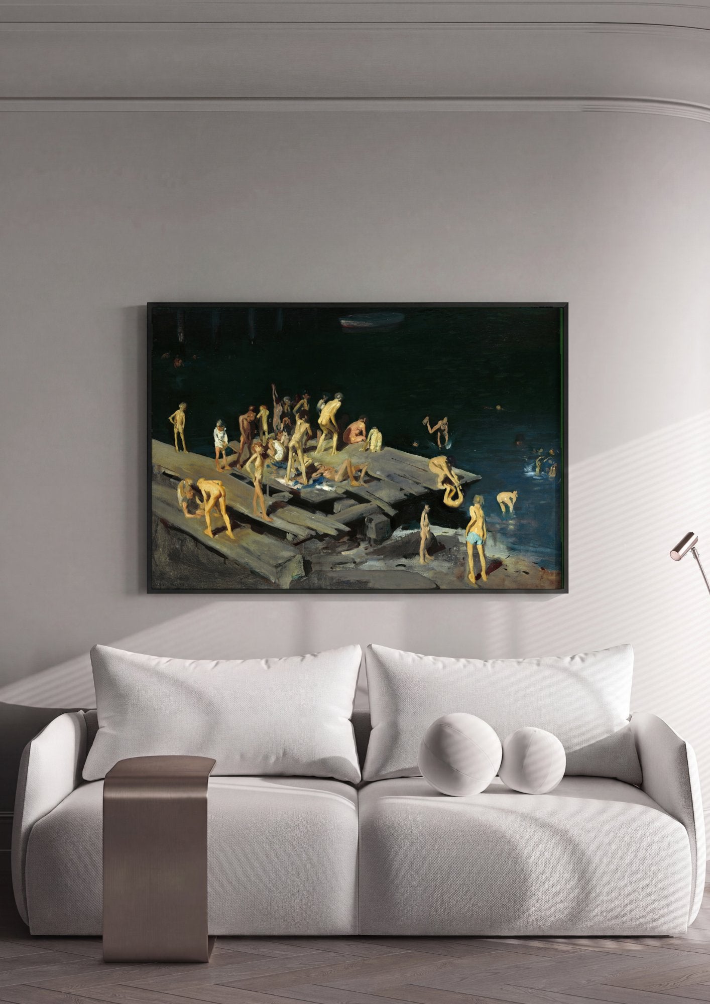 Quadro Decorativo '42 Kids' - George Bellows em ambiente decorado