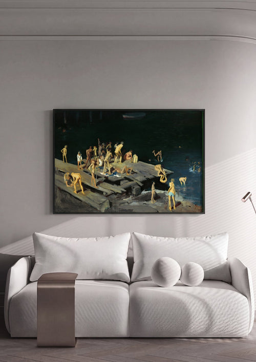 Quadro Decorativo '42 Kids' - George Bellows em ambiente decorado
