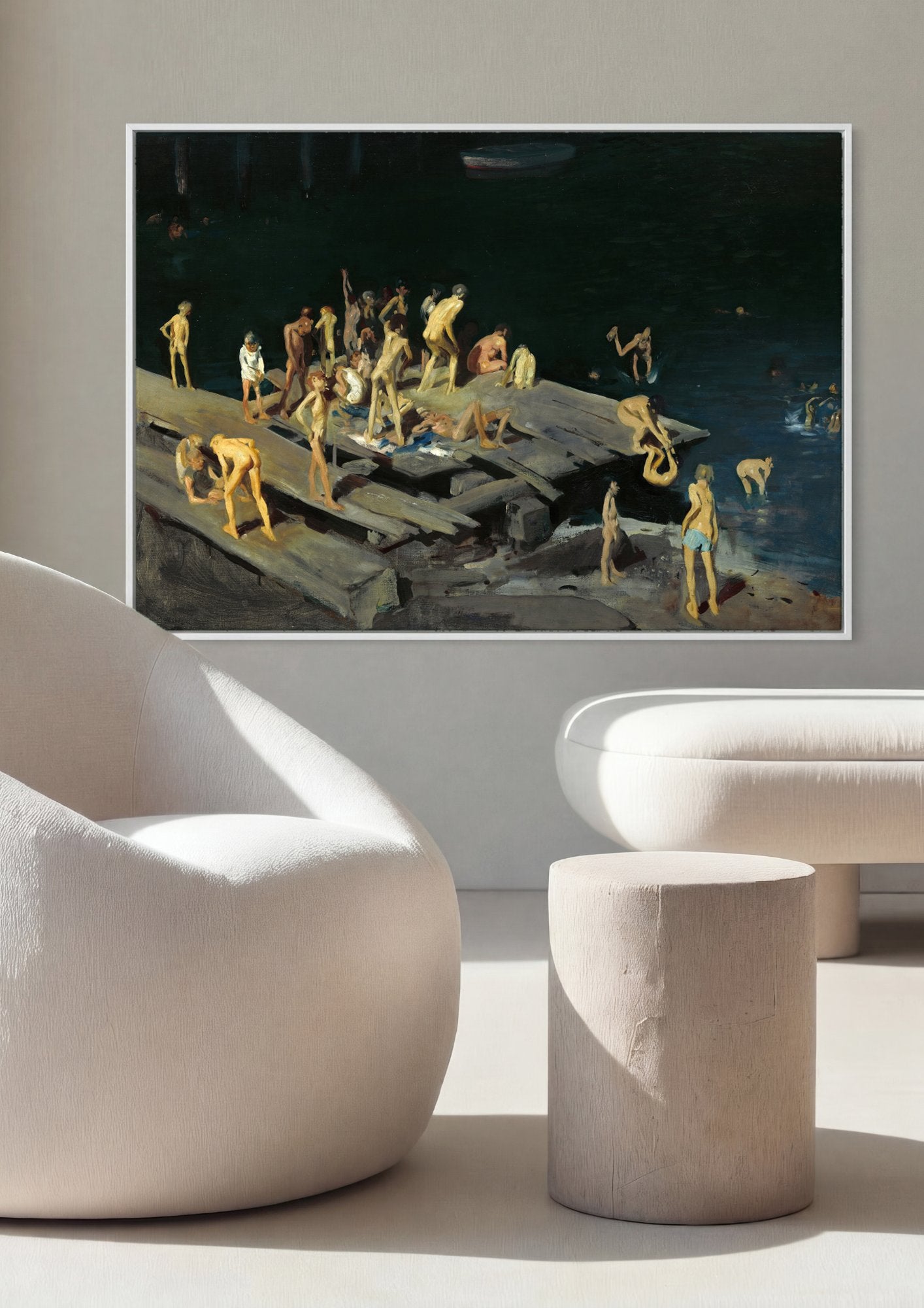 Quadro Decorativo '42 Kids' - George Bellows em ambiente decorado