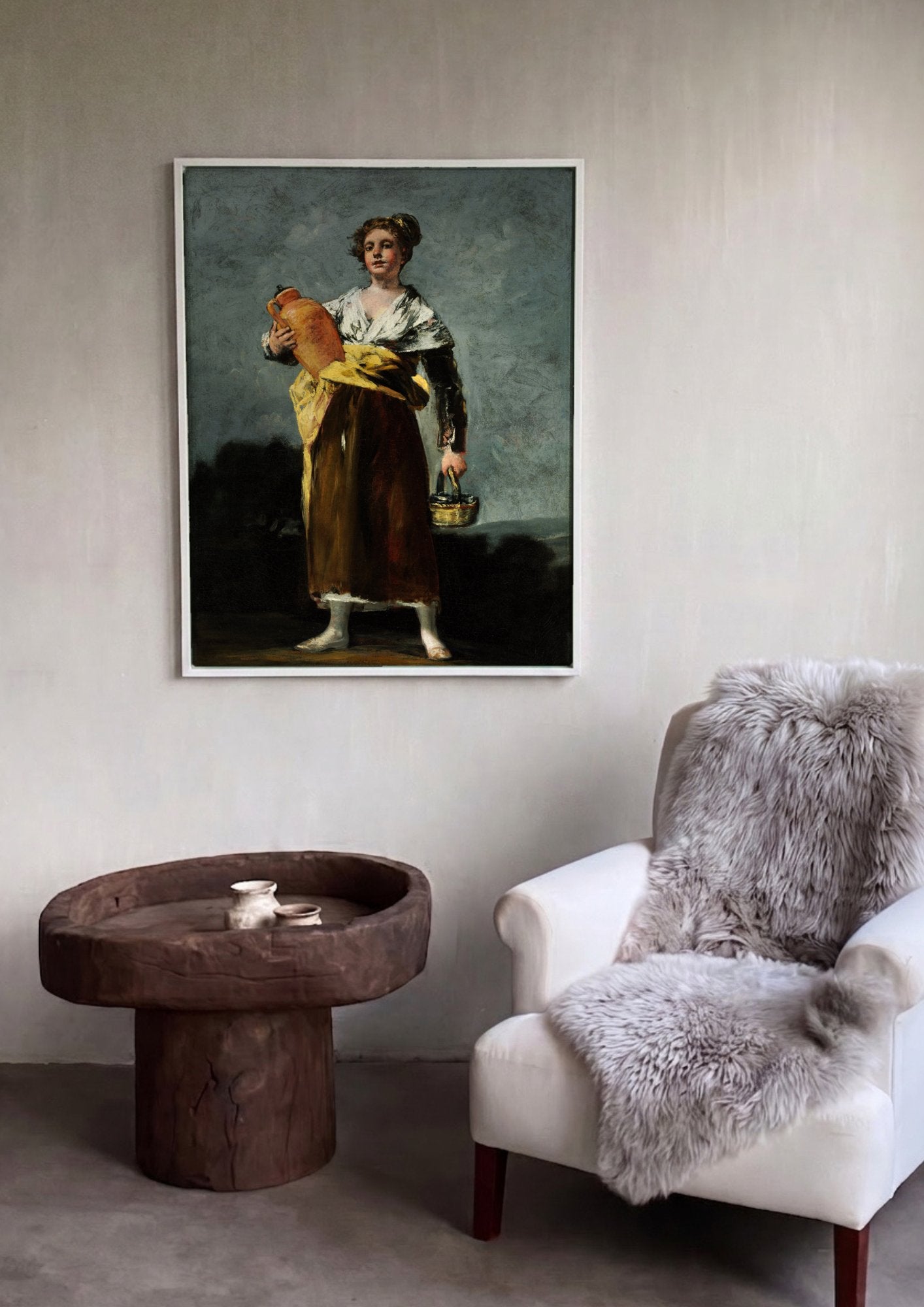 Quadro Decorativo A Aguadora - Goya em ambiente decorado
