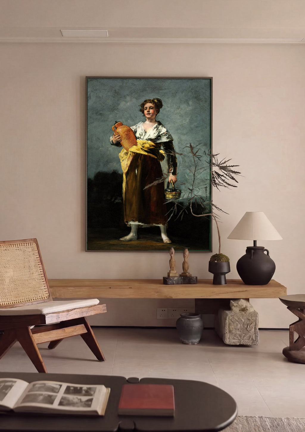 Quadro Decorativo A Aguadora - Goya em ambiente decorado