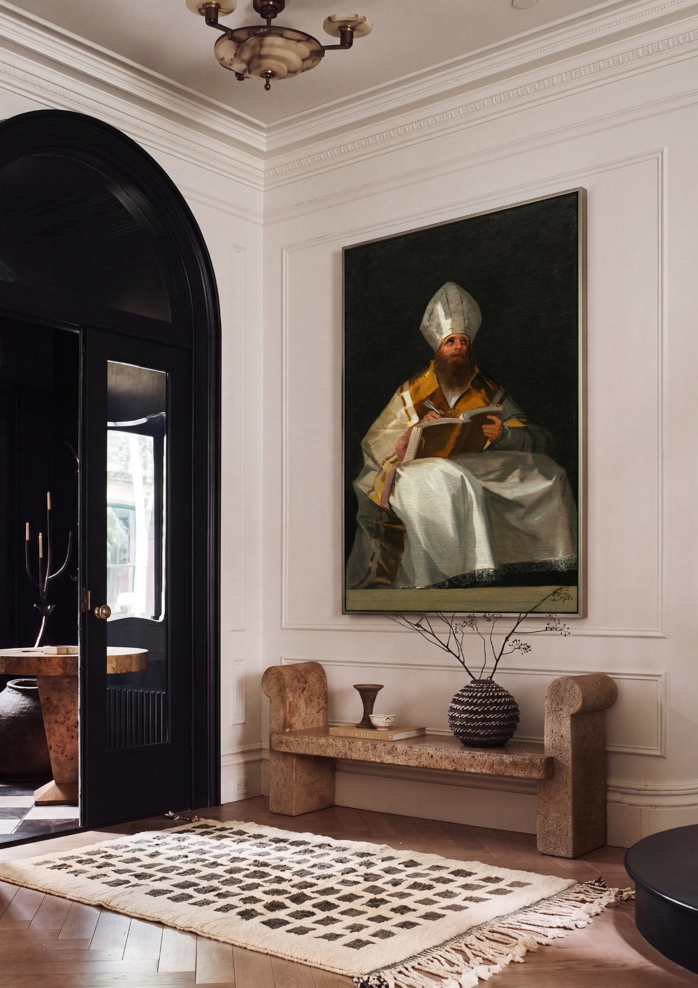 Quadro Decorativo Santo Escrevendo - Goya em ambiente decorado