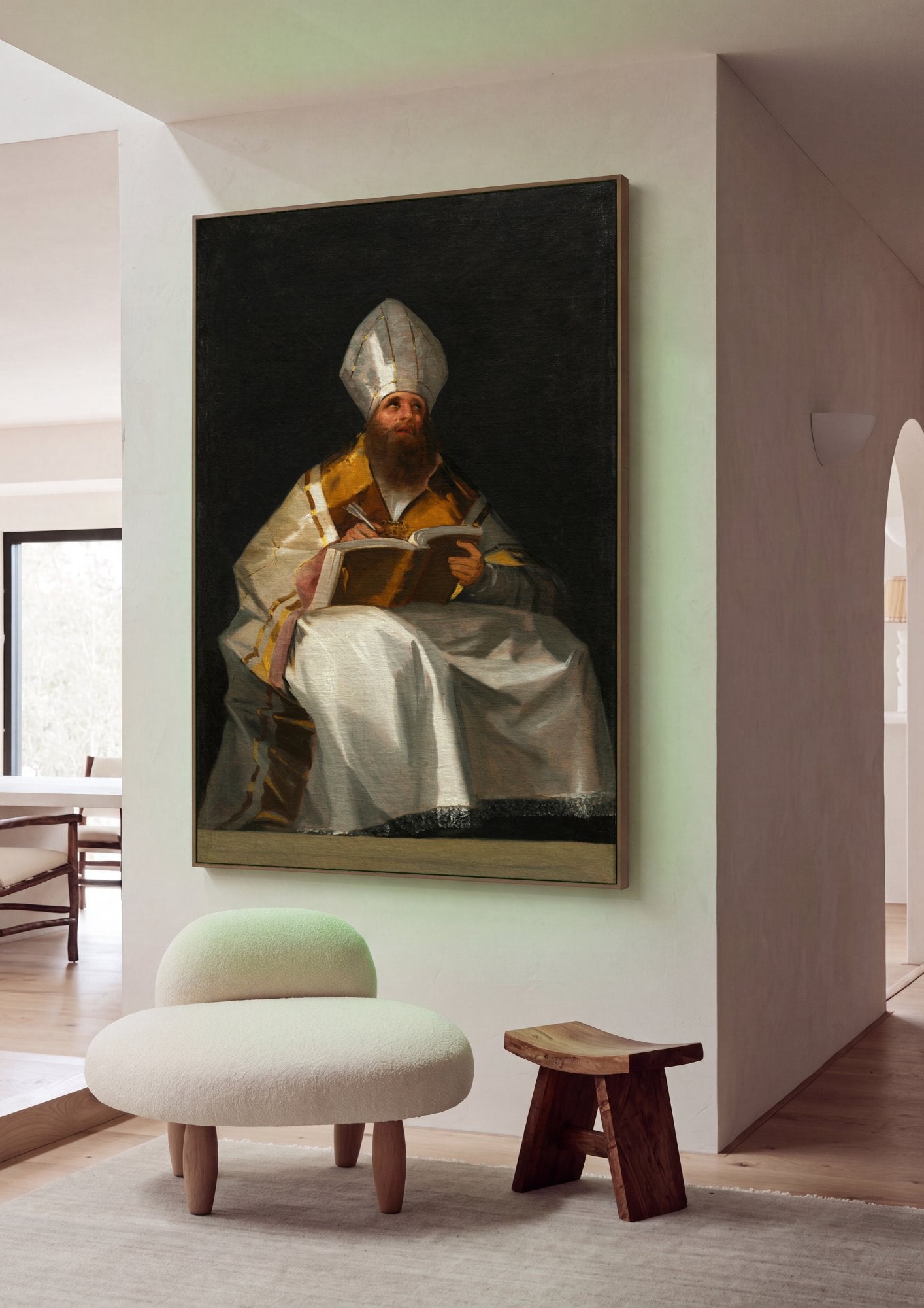Quadro Decorativo Santo Escrevendo - Goya em ambiente decorado