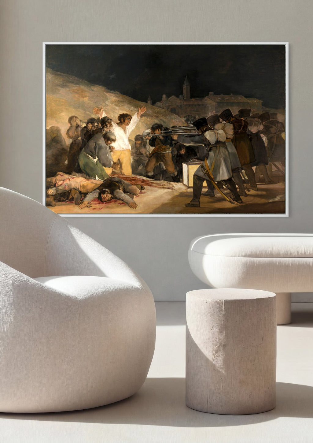 Quadro Decorativo El Tres de Mayo - Goya em ambiente decorado