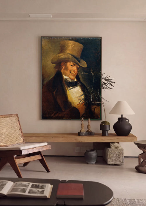 Quadro Decorativo 'O Gargalhada' - Goya em ambiente decorado