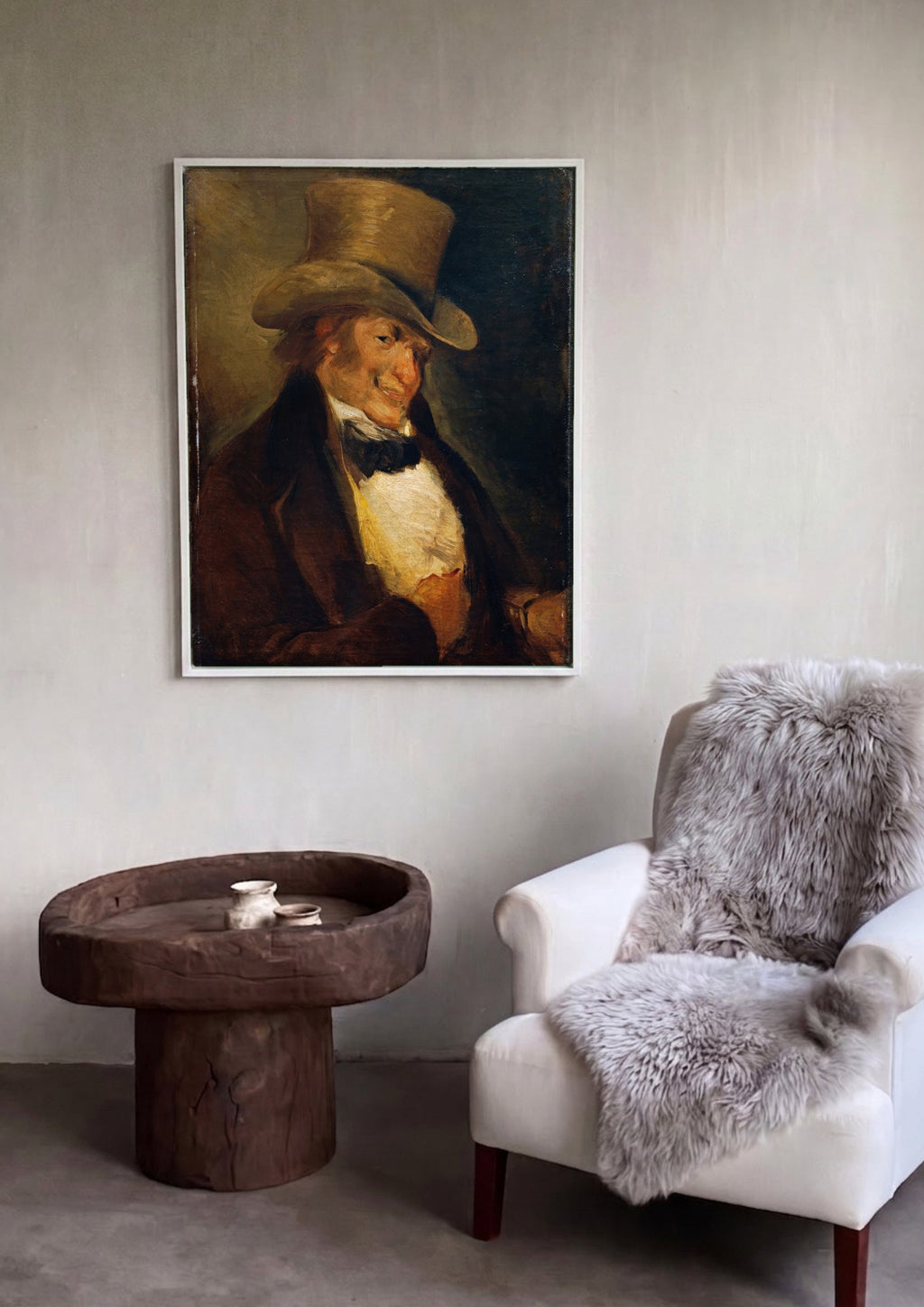 Quadro Decorativo 'O Gargalhada' - Goya em ambiente decorado