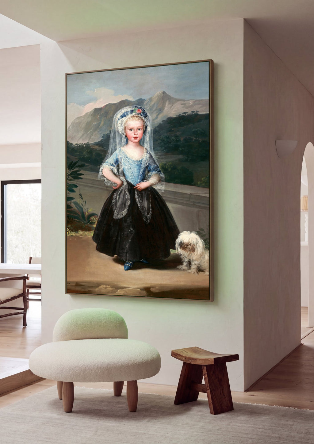 Quadro Decorativo A Menina de Goya - Goya em ambiente decorado