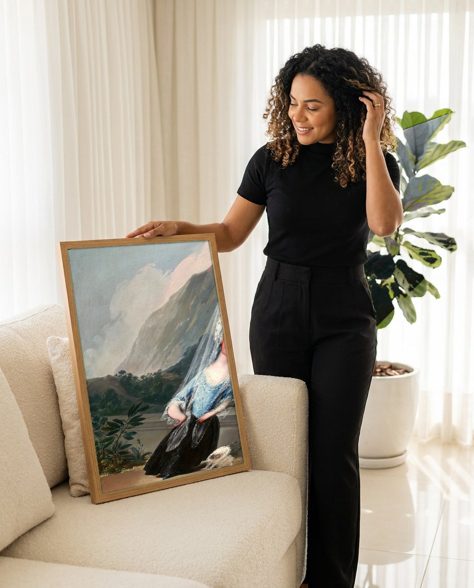Quadro Decorativo A Menina de Goya - Goya com modelo em ambiente