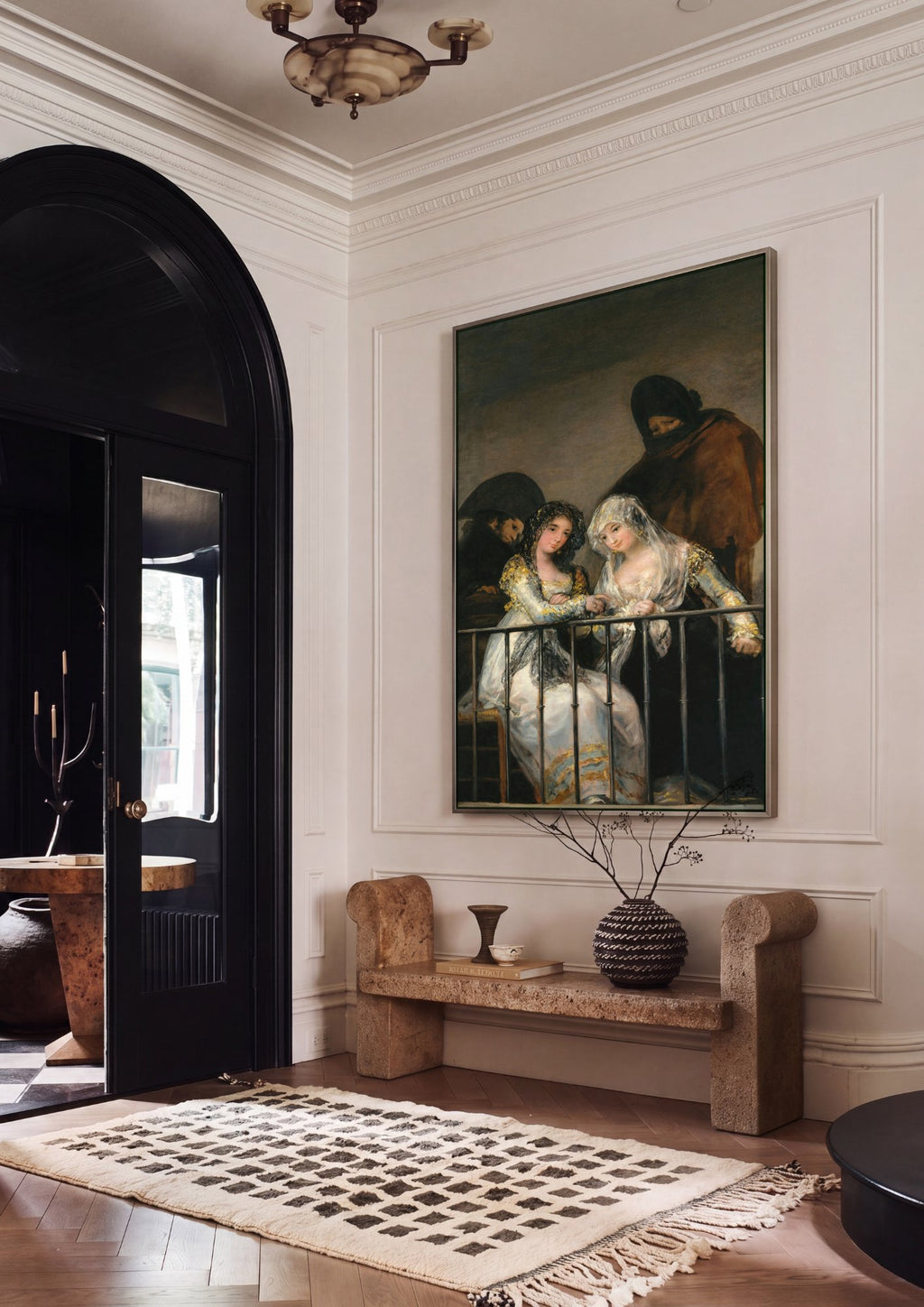 Quadro Decorativo O Balcão - Goya em ambiente decorado