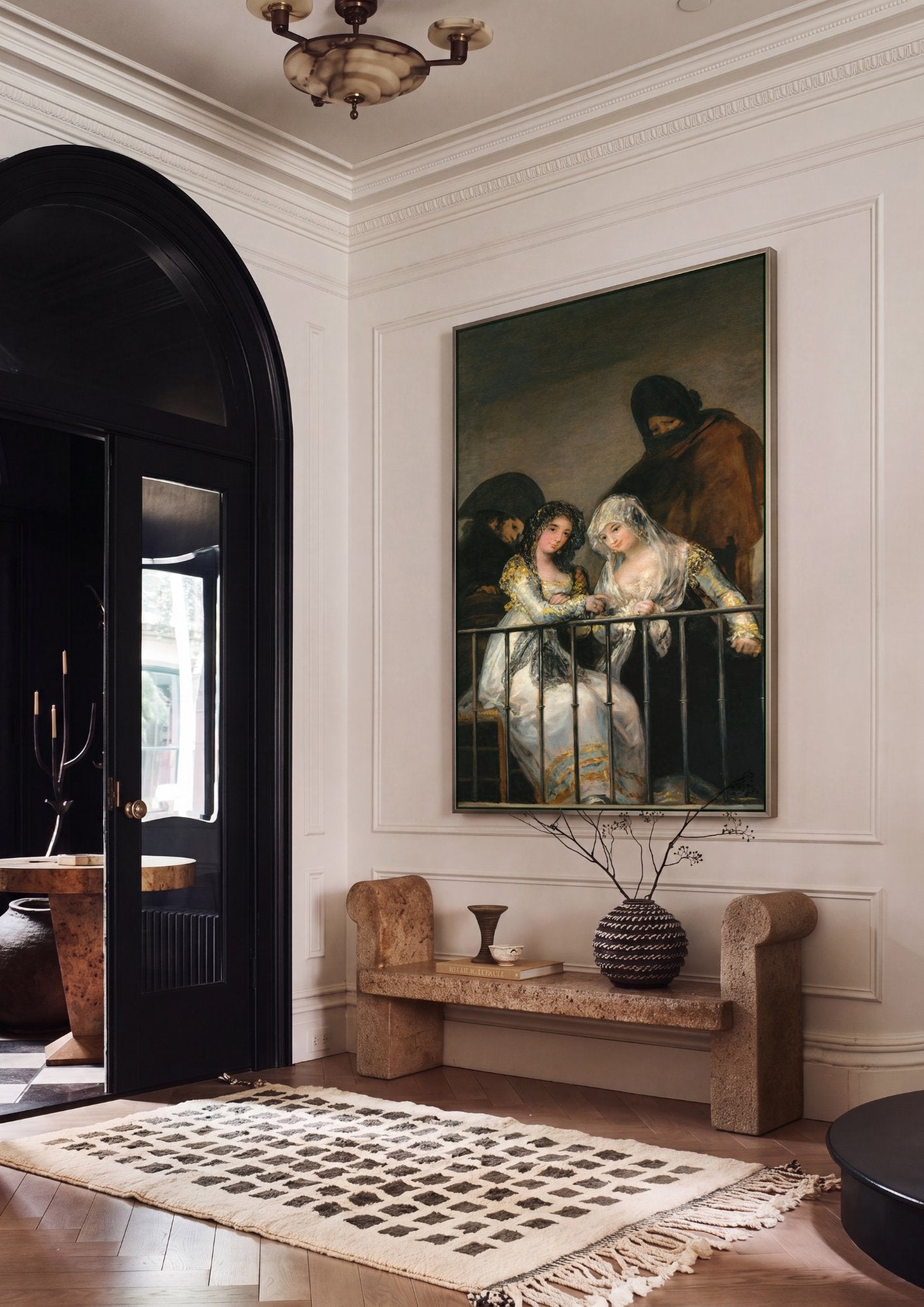 Quadro Decorativo O Balcão - Goya em ambiente decorado