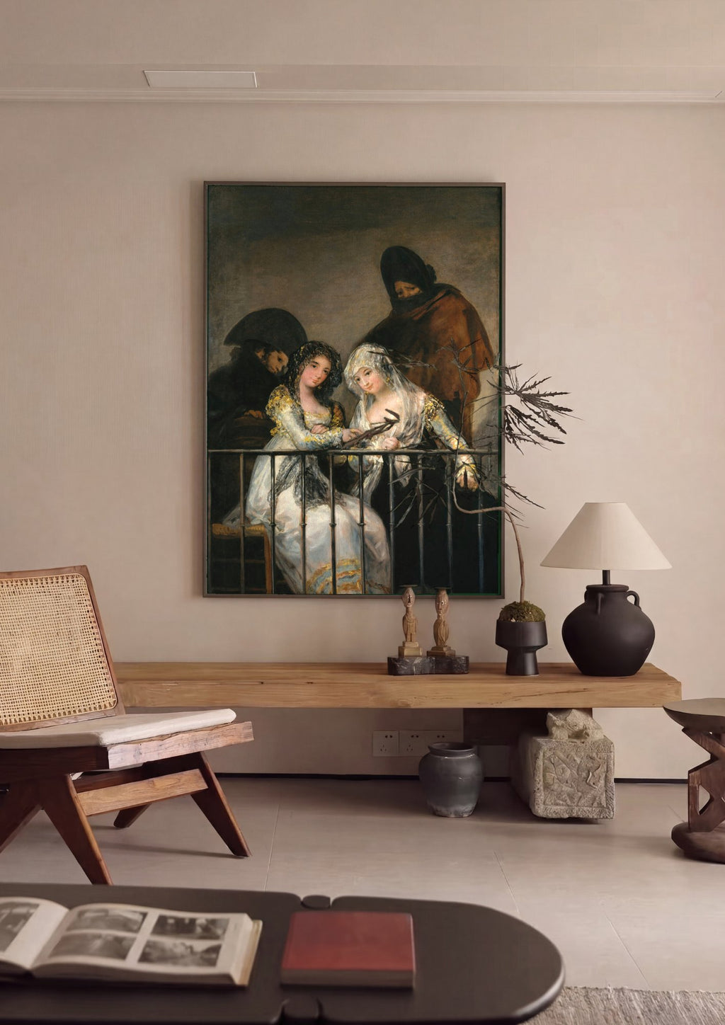 Quadro Decorativo O Balcão - Goya em ambiente decorado