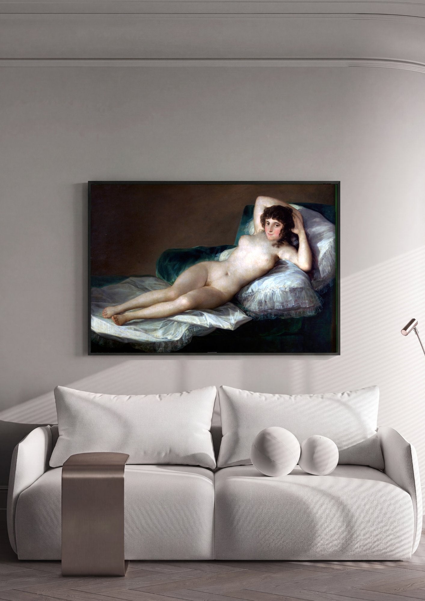 Quadro Decorativo A Maja Nua - Goya em ambiente decorado