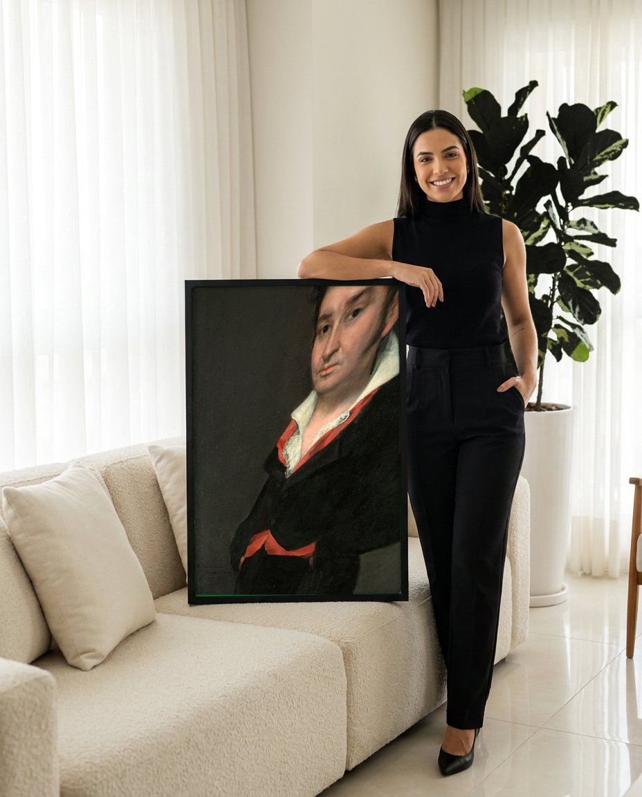 Quadro Decorativo D. Ramón Satue - Goya com modelo em ambiente