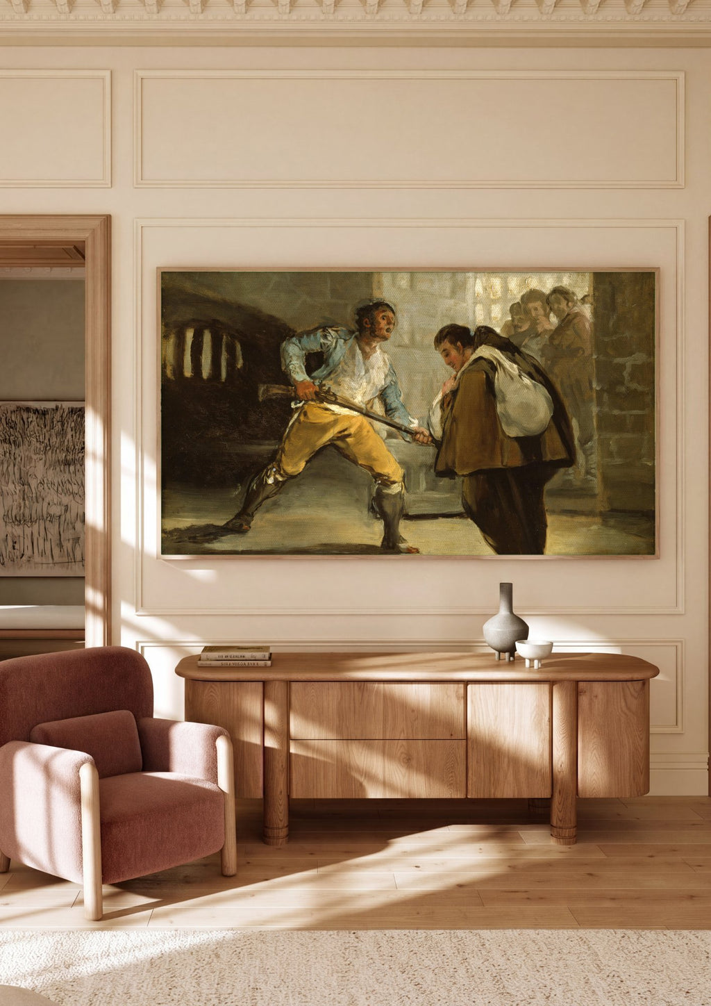 Quadro Decorativo 'Prisão' - Goya em ambiente decorado