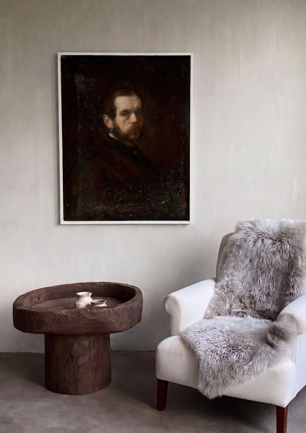 Quadro Decorativo Retrato Masculino - Józef Simmler em ambiente decorado