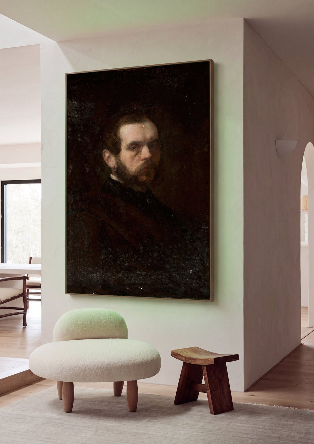 Quadro Decorativo Retrato Masculino - Józef Simmler em ambiente decorado