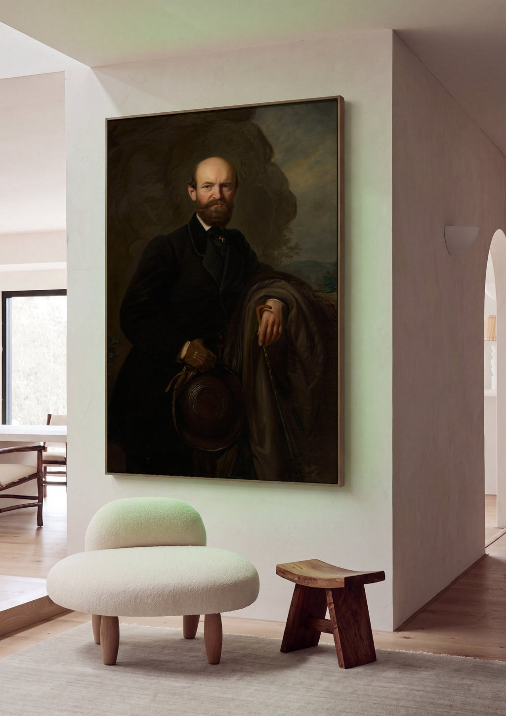 Quadro Decorativo Retrato Masculino - Józef Simmler em ambiente decorado