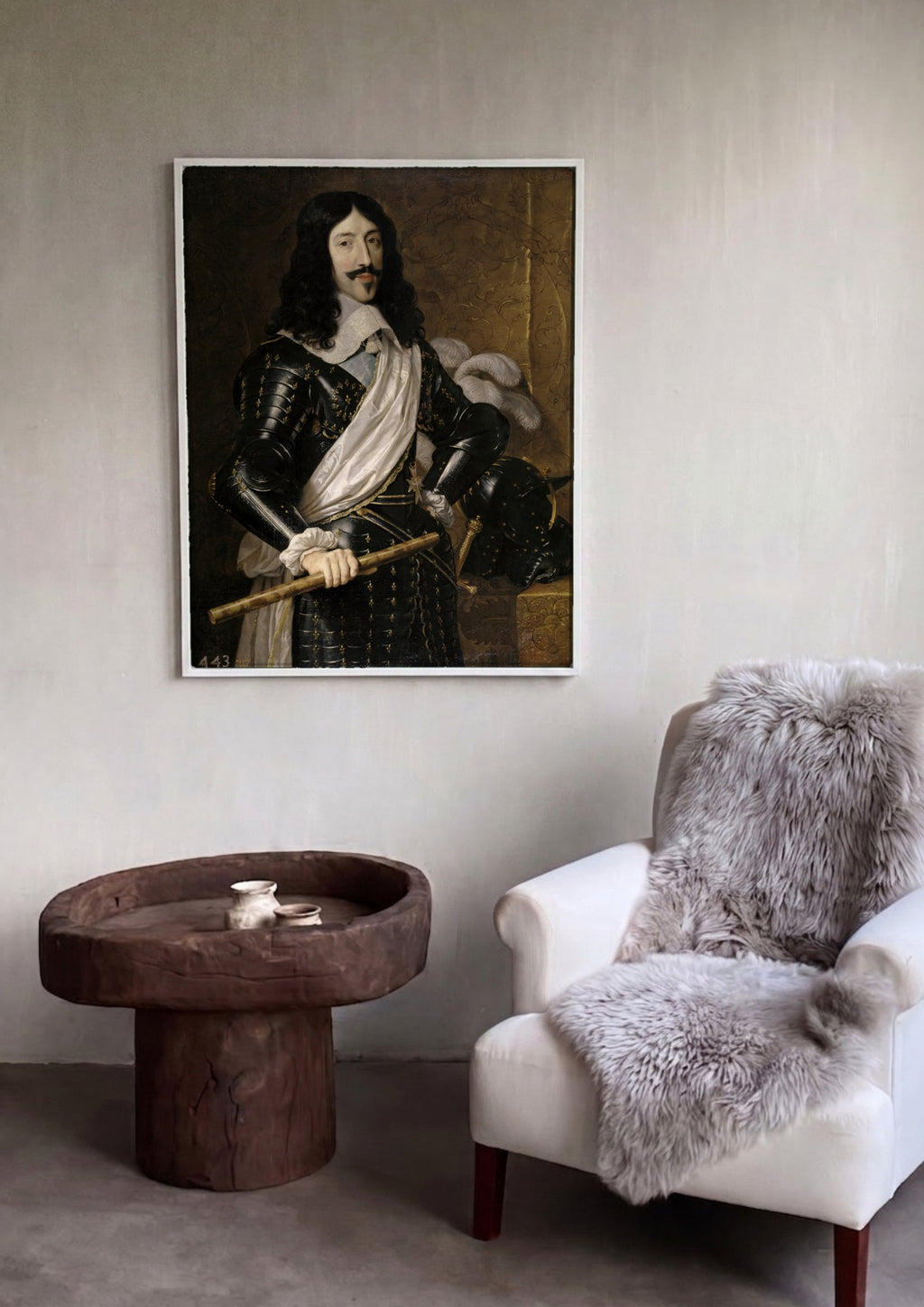 Quadro Decorativo Retrato de Luís XIII - Philippe de Champaigne | quadro emoldurado na parede