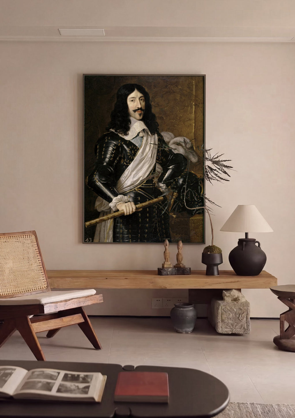 Quadro Decorativo Retrato de Luís XIII - Philippe de Champaigne | quadro emoldurado na parede
