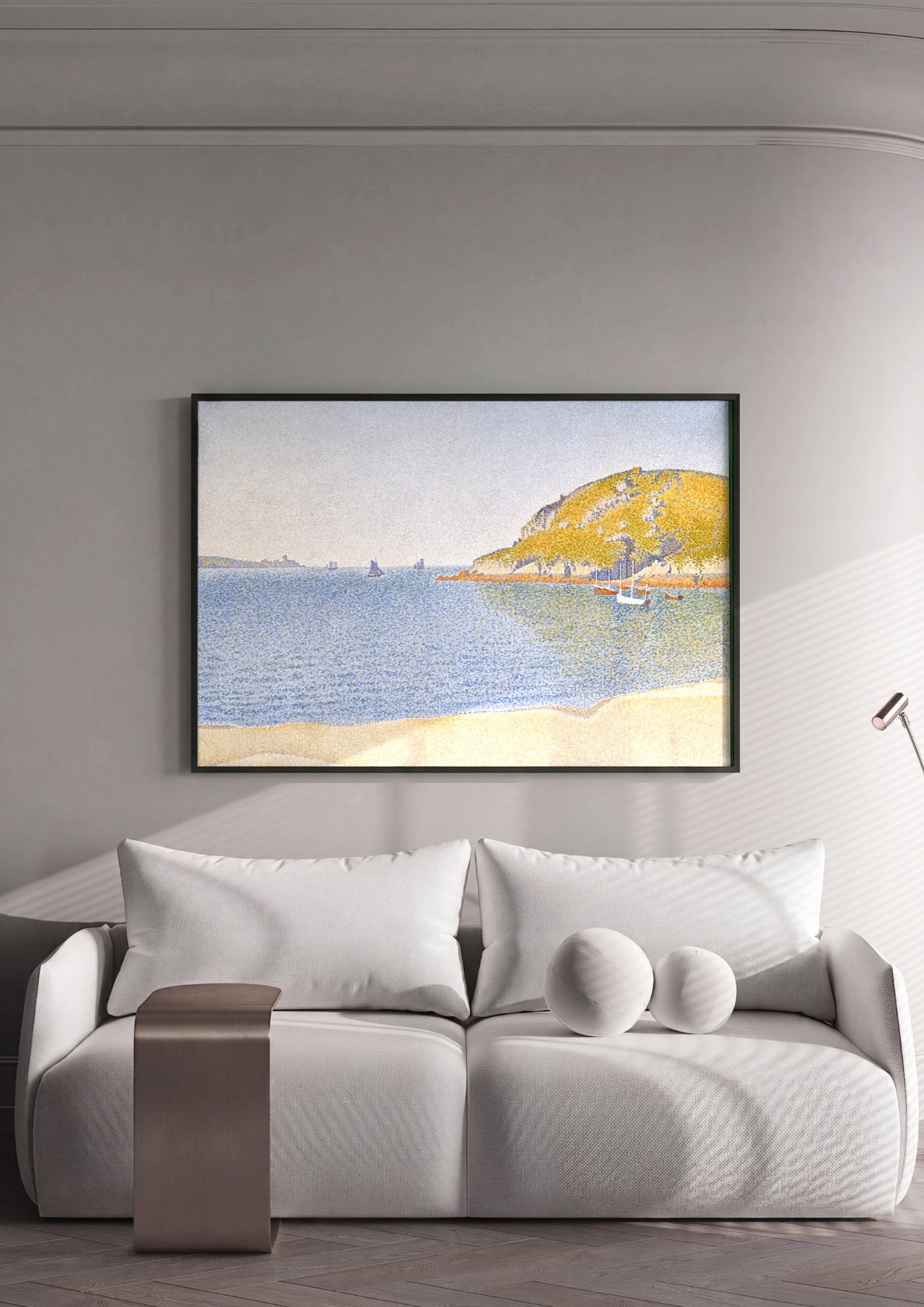 Quadro Decorativo Porto de Saint-Cast – Paul Signac em ambiente decorado