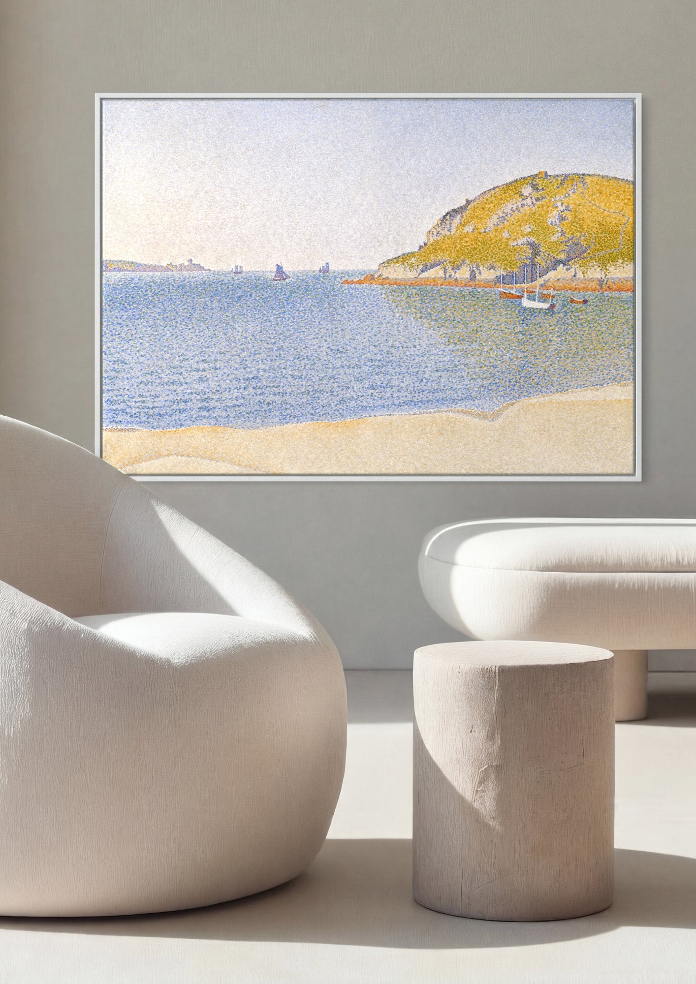 Quadro Decorativo Porto de Saint-Cast – Paul Signac em ambiente decorado