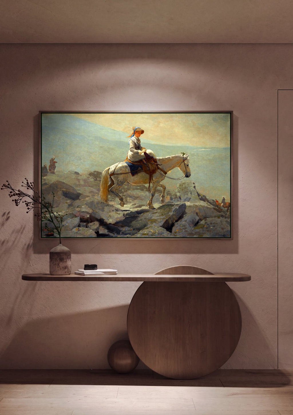 Quadro Decorativo A Subida de Bridle Path, White Mountains - Winslow Homer em ambiente decorado