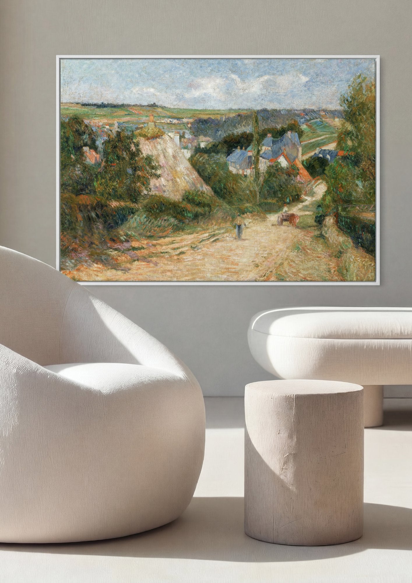 Quadro Decorativo A Estrada de Rouen - Paul Gauguin em ambiente decorado