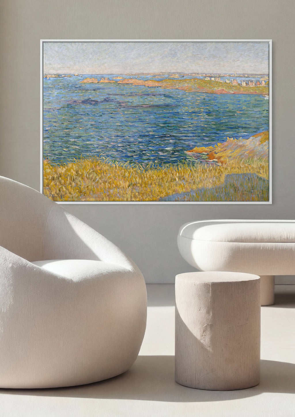 Quadro Decorativo Porto de Collioure - Paul Signac em ambiente decorado