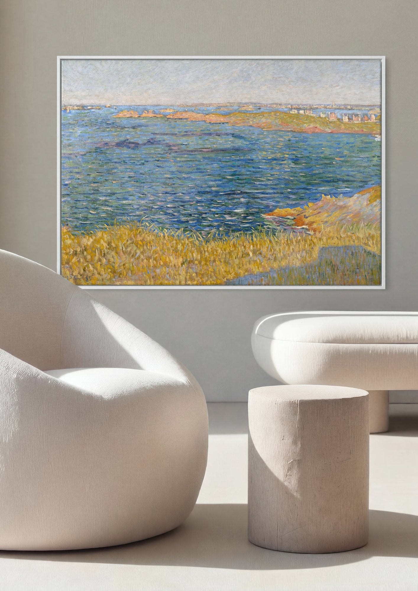 Quadro Decorativo Porto de Collioure - Paul Signac em ambiente decorado