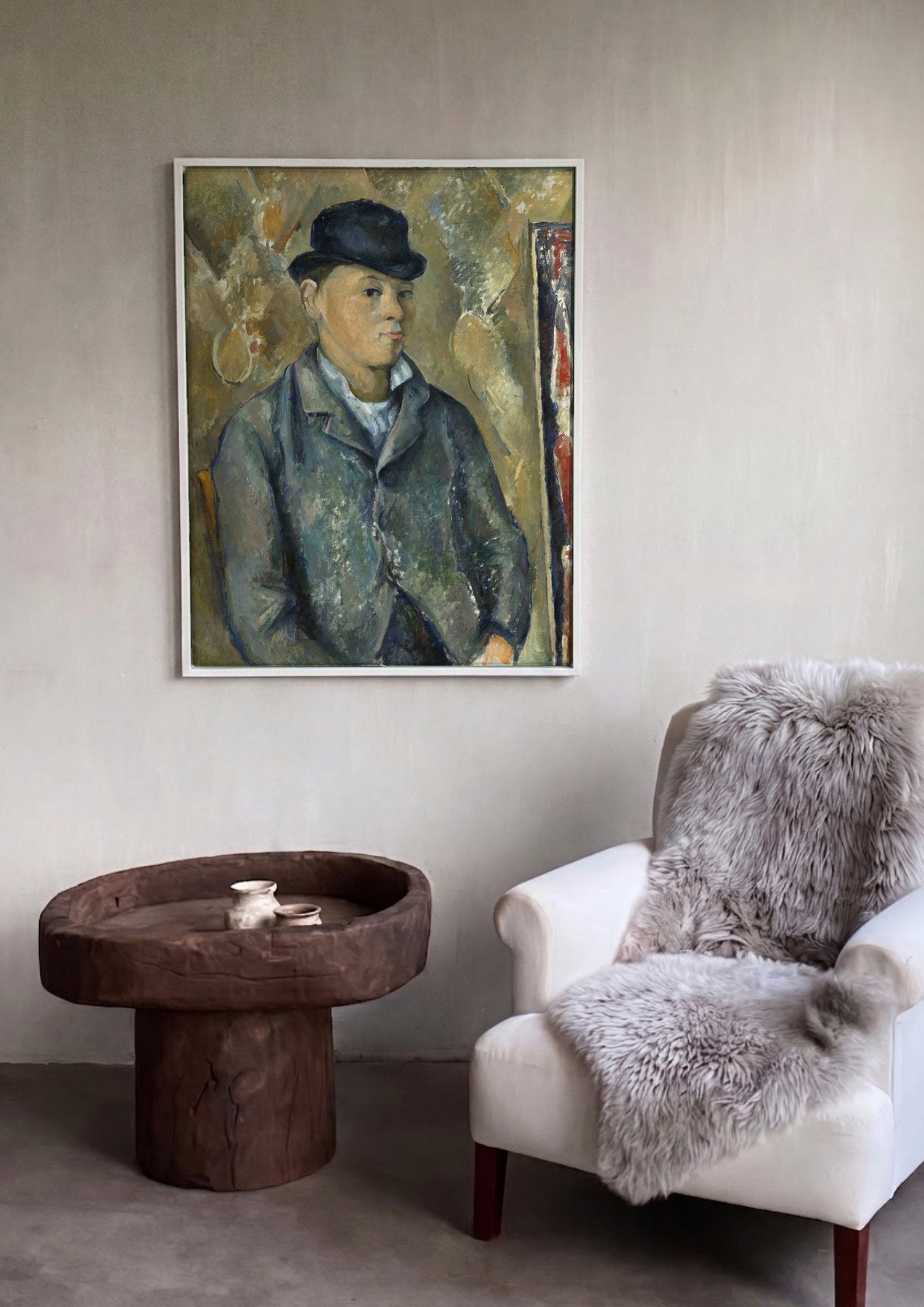 Quadro Decorativo O Filho do Artista, Paul Cezanne em ambiente decorado
