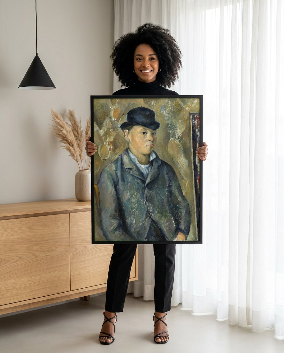 Quadro Decorativo O Filho do Artista, Paul Cezanne com modelo em ambiente