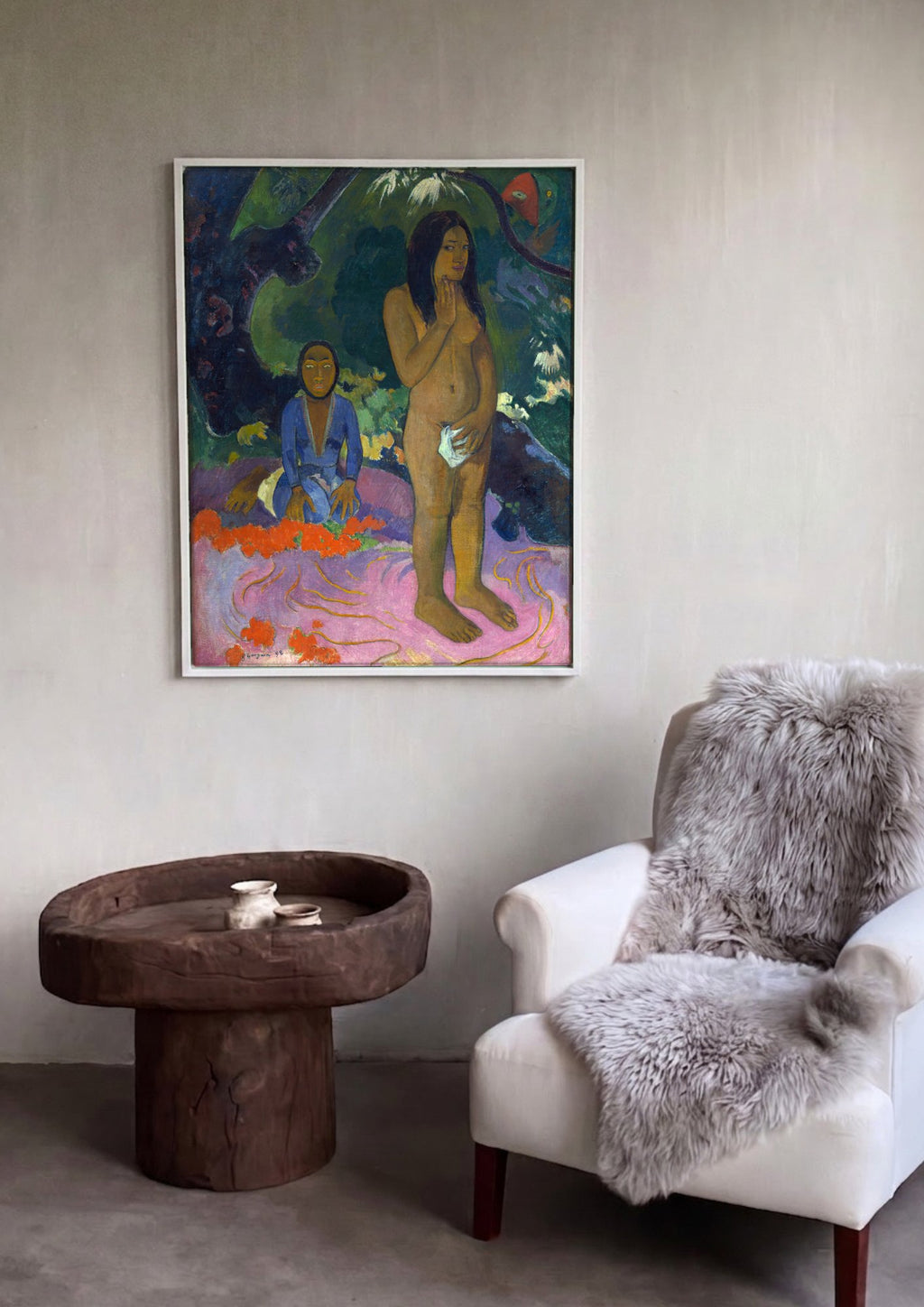 Quadro Decorativo Tarau te Varua ino - Paul Gauguin em ambiente decorado