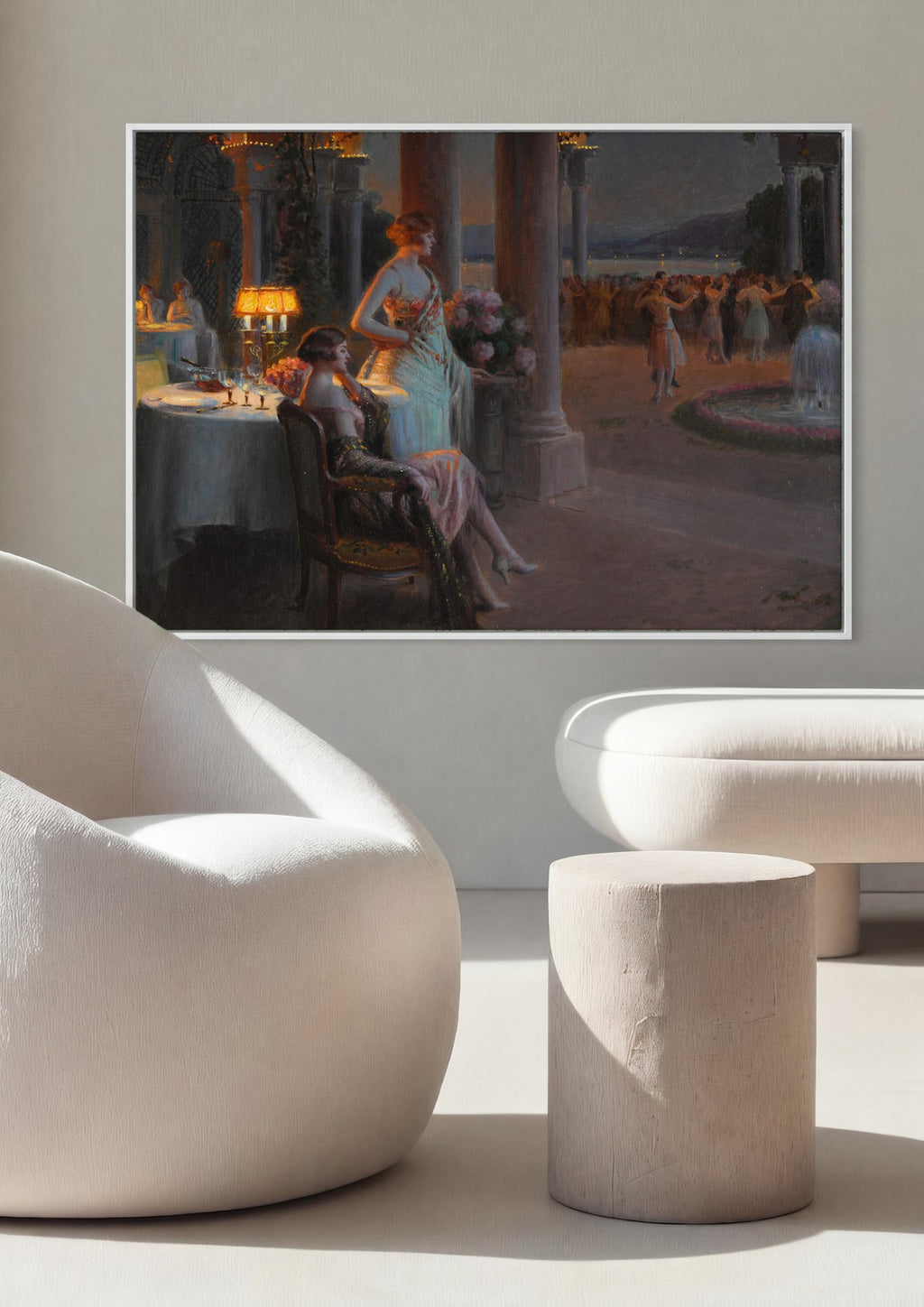 Quadro Decorativo A Festa Noturna - Delphin Enjolras em ambiente decorado