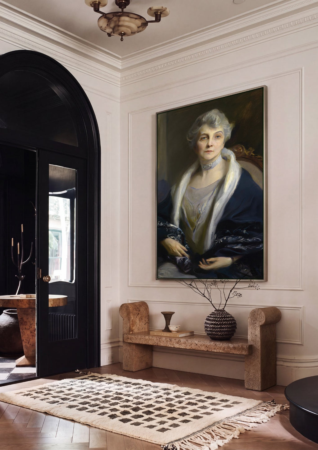 Quadro Decorativo Retrato de Senhora - Philip Alexius de László em ambiente decorado