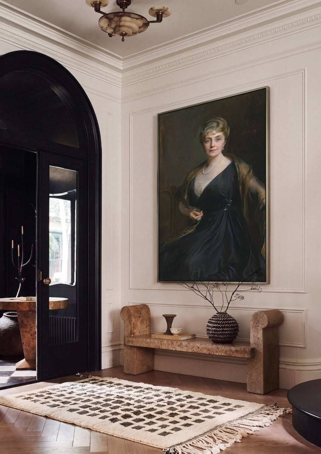 Quadro Decorativo Retrato de Senhora – Philip Alexius de László em ambiente decorado