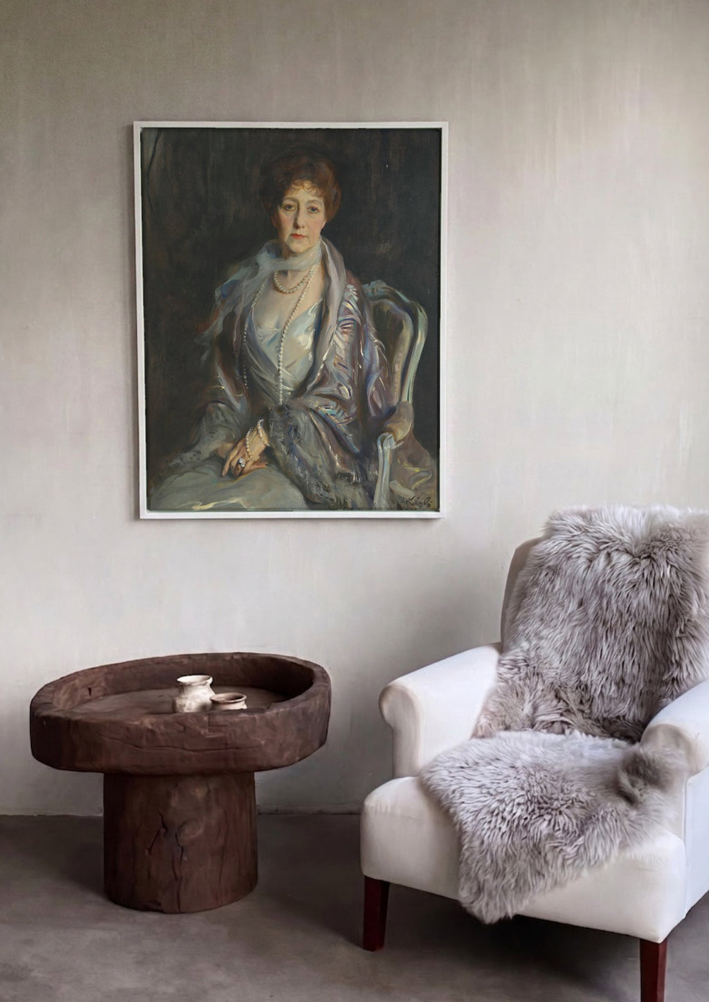 Quadro Decorativo Retrato de Senhora - Philip de László em ambiente decorado