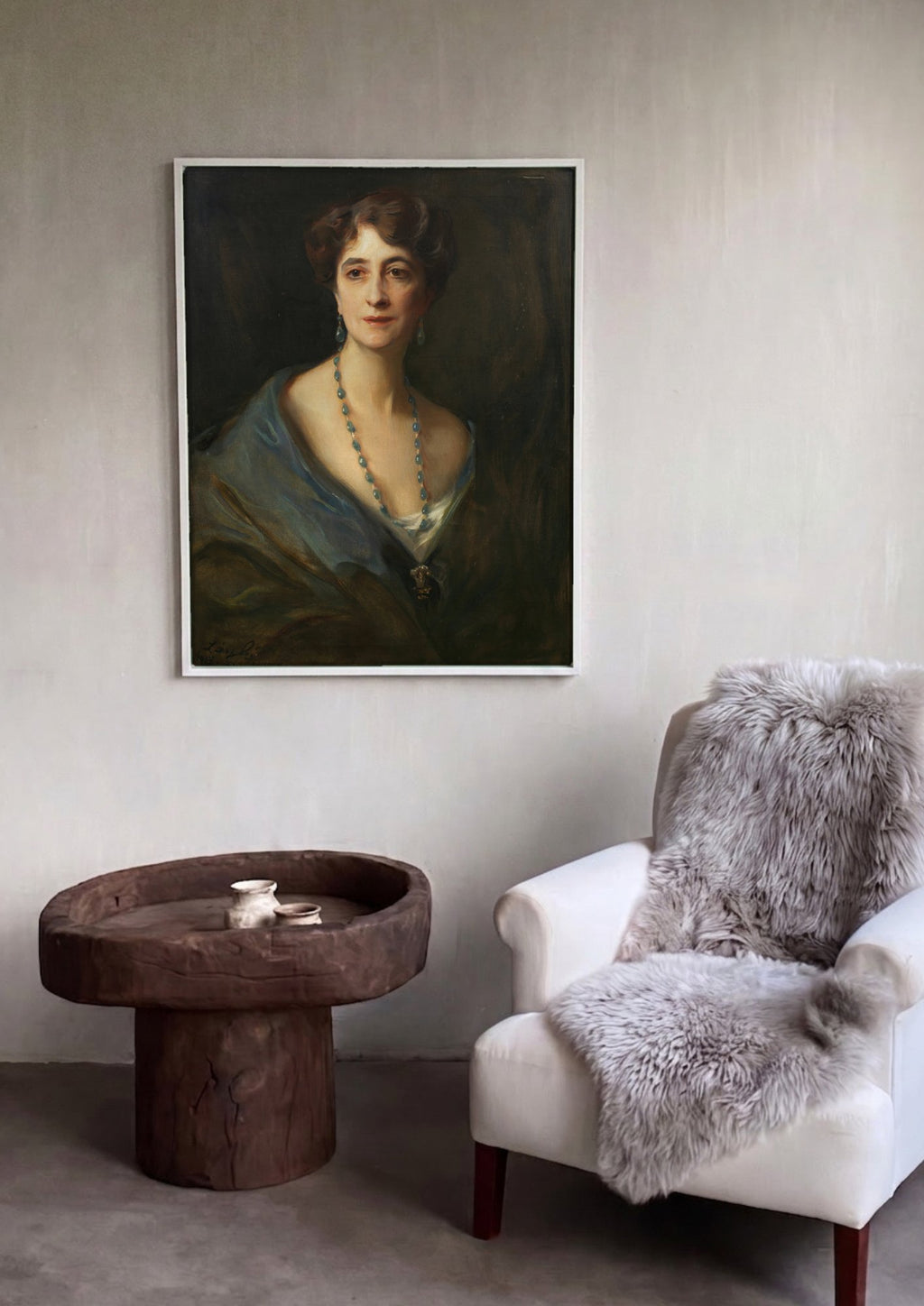 Quadro Decorativo Retrato de Senhora - Philip de László em ambiente decorado